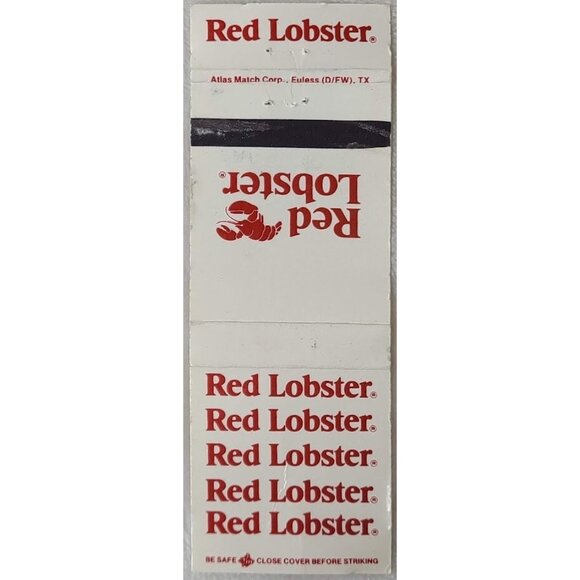 Matchbook Cover Red Lobster Restaurants Euless Dalas Fort Worth Texas TX - Picture 1 of 4